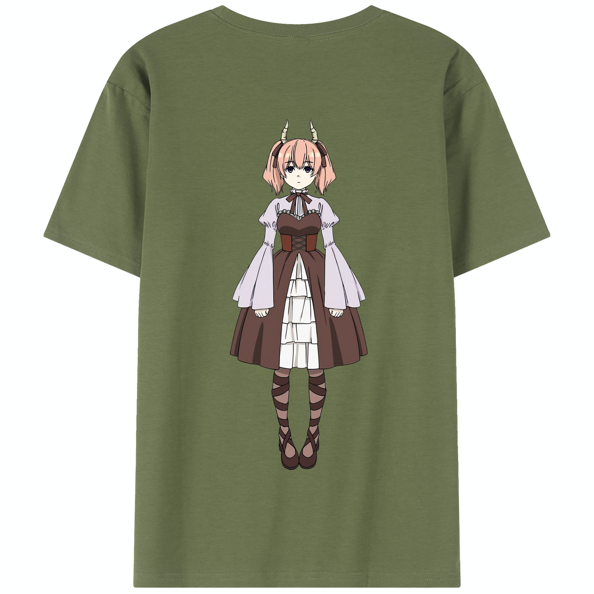 （画像用） 葬送のフリーレン Frieren 綿100％半袖Tシャツ（背面プリント）